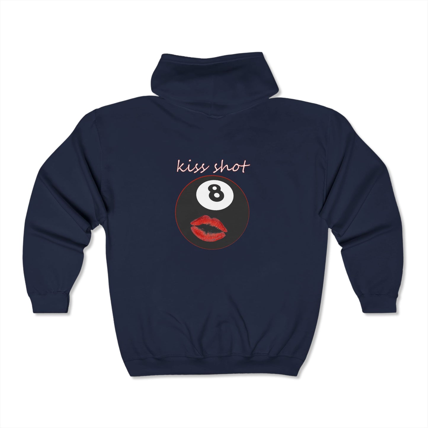 The Alternative 98 Logo and "Kiss Shot"8 Ball Unisex Heavy Blend™ Full Zip Hooded Sweatshirt