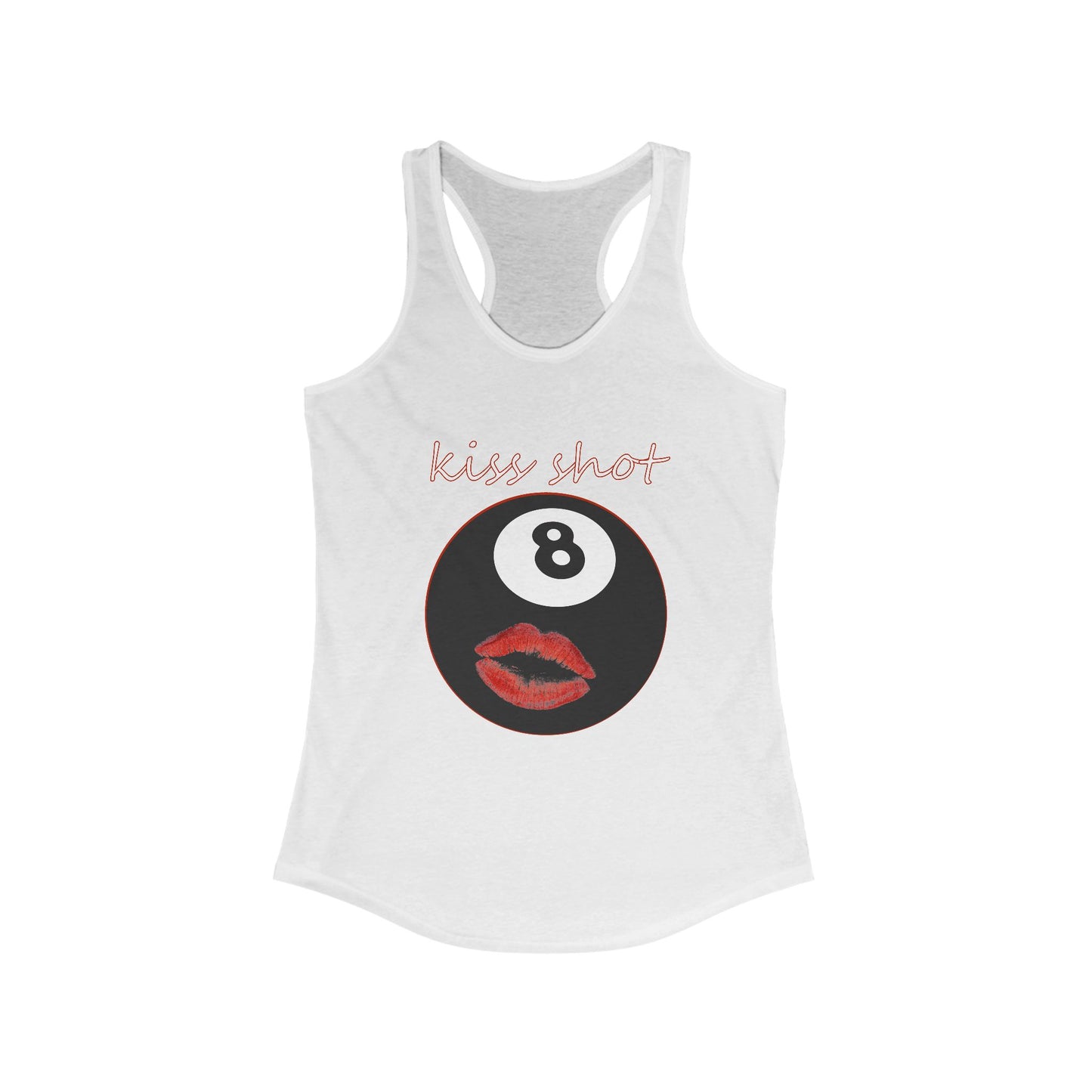 "Kiss Shot" 8 Ball Women's Racerback Tank