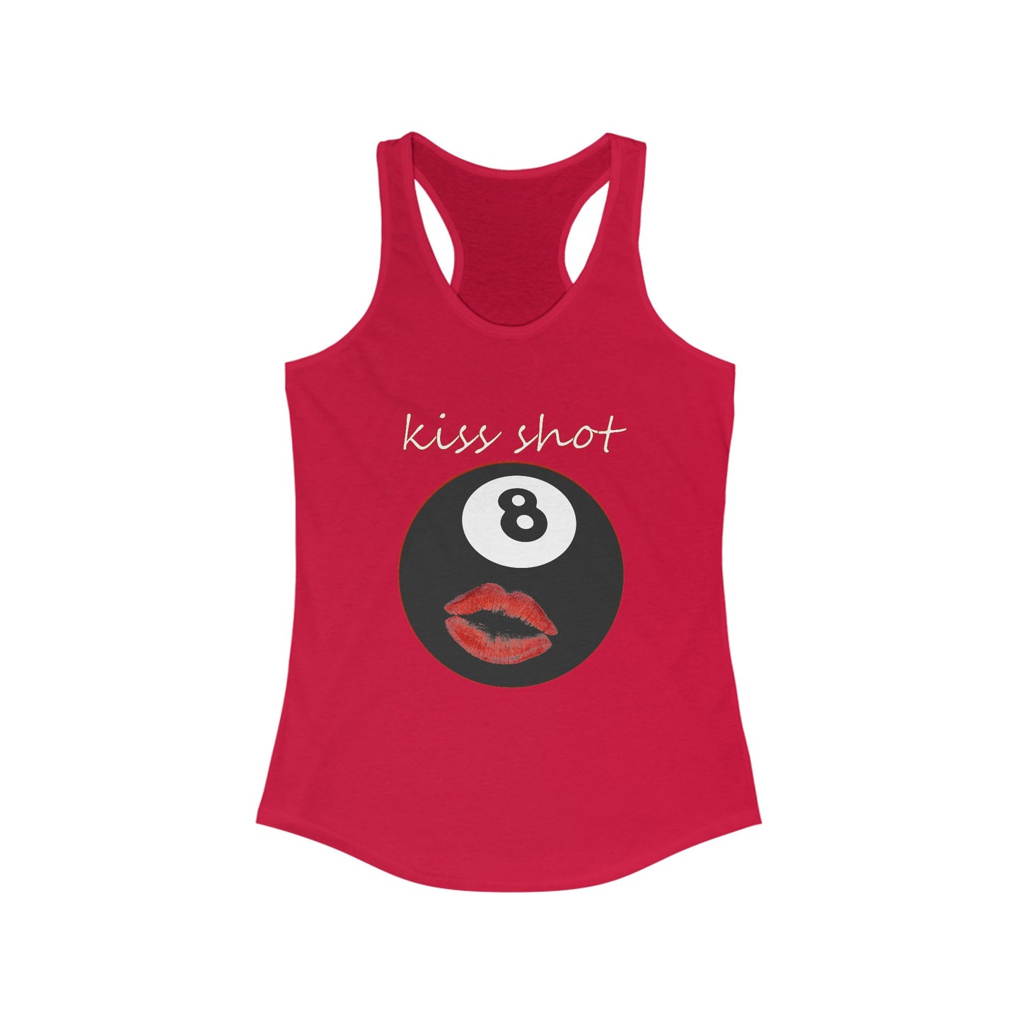 "Kiss Shot" 8 Ball Women's Racerback Tank