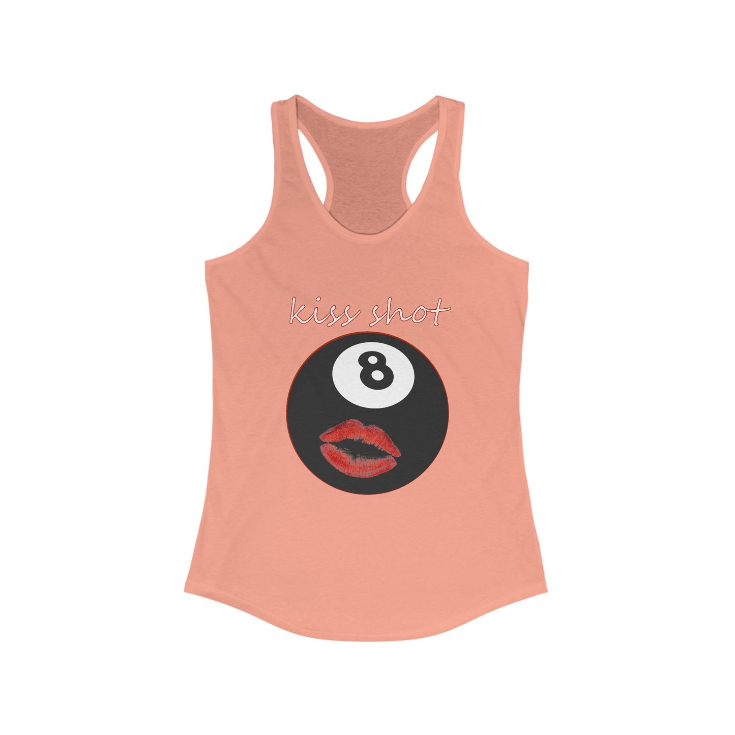 "Kiss Shot" 8 Ball Women's Racerback Tank