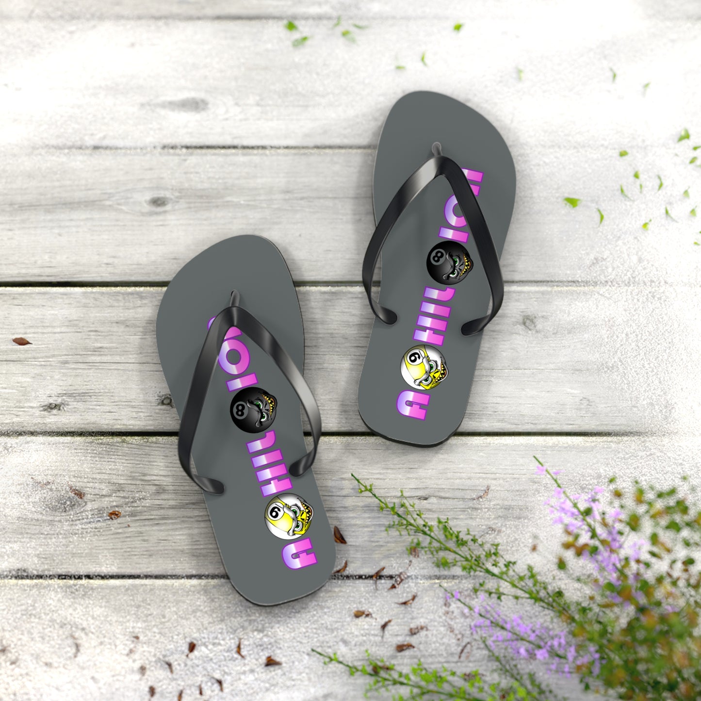 A9HIL8ION – Womens NEO Logo Flip Flops