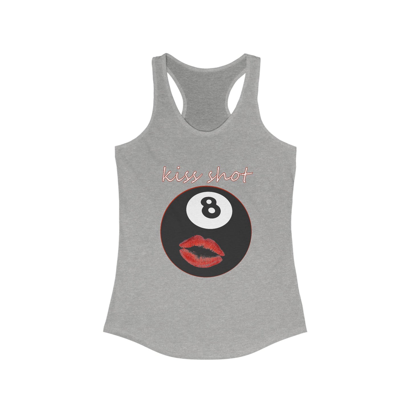 "Kiss Shot" 8 Ball Women's Racerback Tank