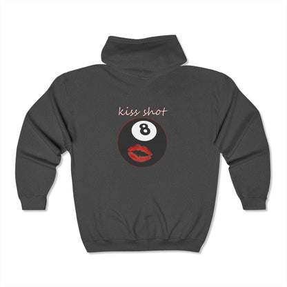 The Alternative 98 Logo and "Kiss Shot"8 Ball Unisex Heavy Blend™ Full Zip Hooded Sweatshirt