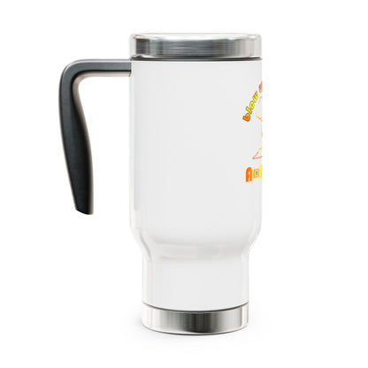 Stainless Steel Travel Mug with Handle, 14oz