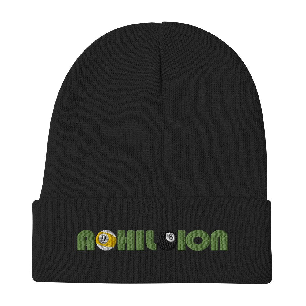 Embroidered Beanie Green Lettering